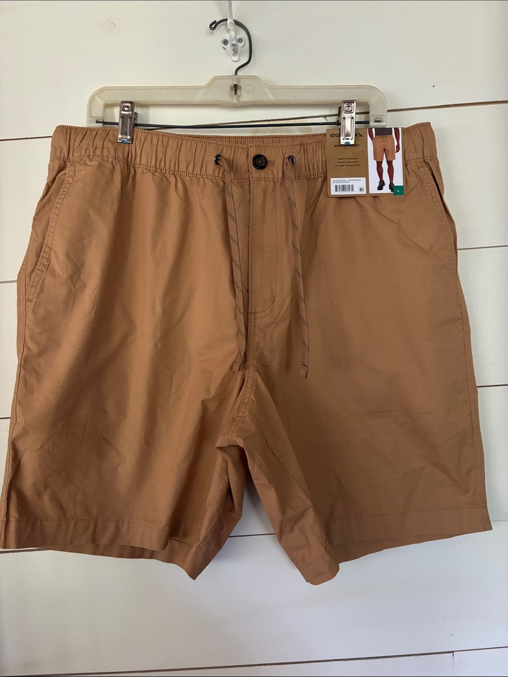 Eddie Bauer Comfort Ripstop Shorts Khaki Color Size Large